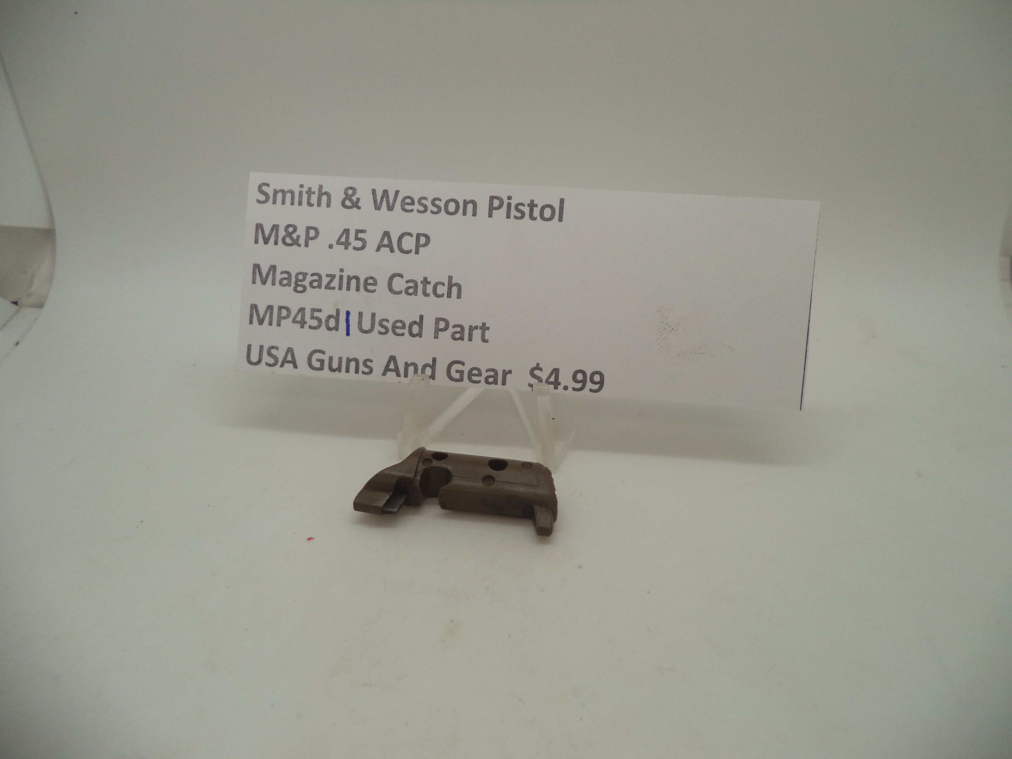Smith & Wesson Pistol M&P 45 Magazine Catch Used Part .45 ACP MP45D1