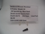 10173 Smith & Wesson K Frame Model 10 Used Strain Screw Square Butt.38 Spl Blue