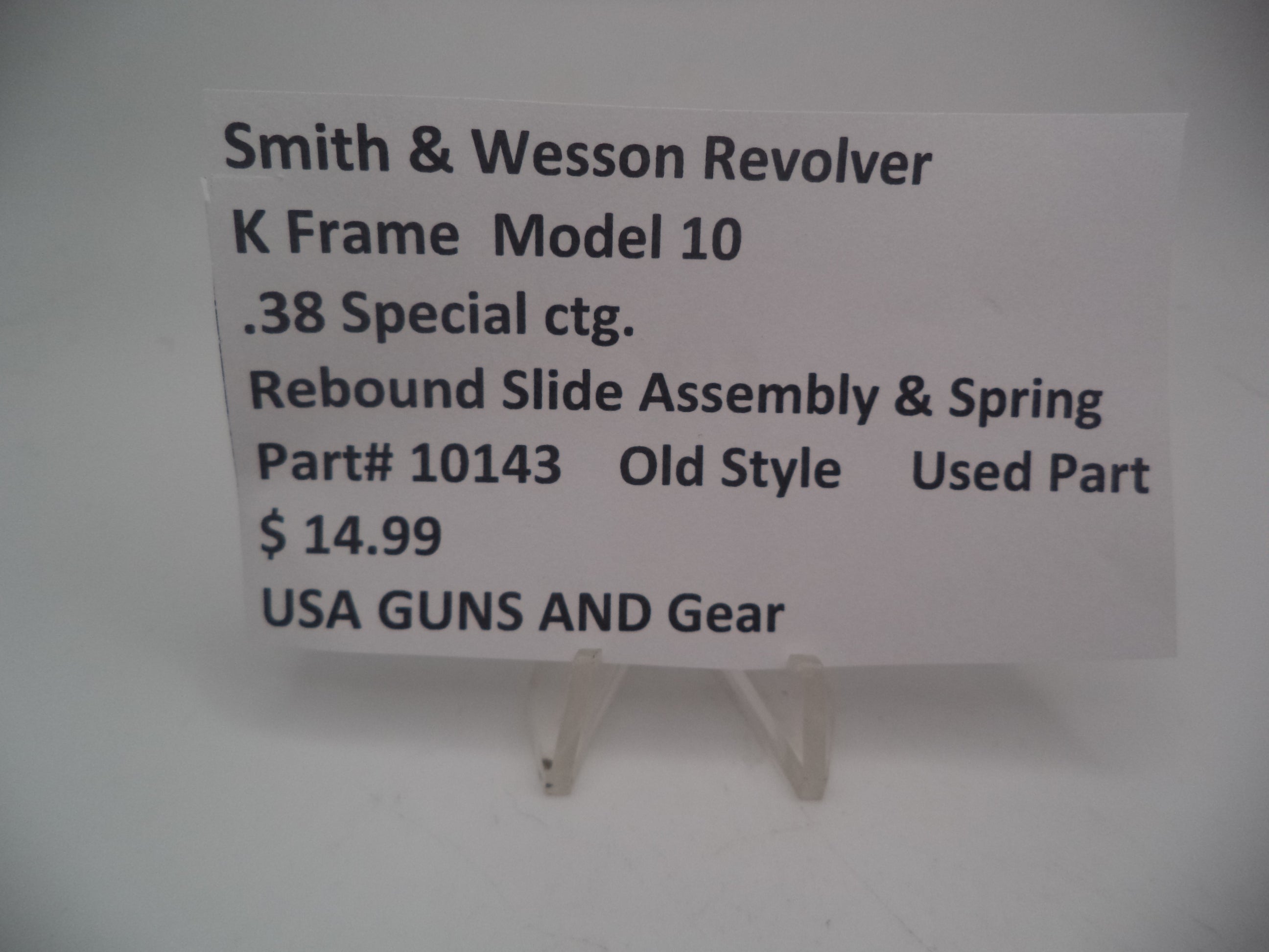 S&W K Frame Model 10 Rebound Slide & Spring | .38 Special | 10143