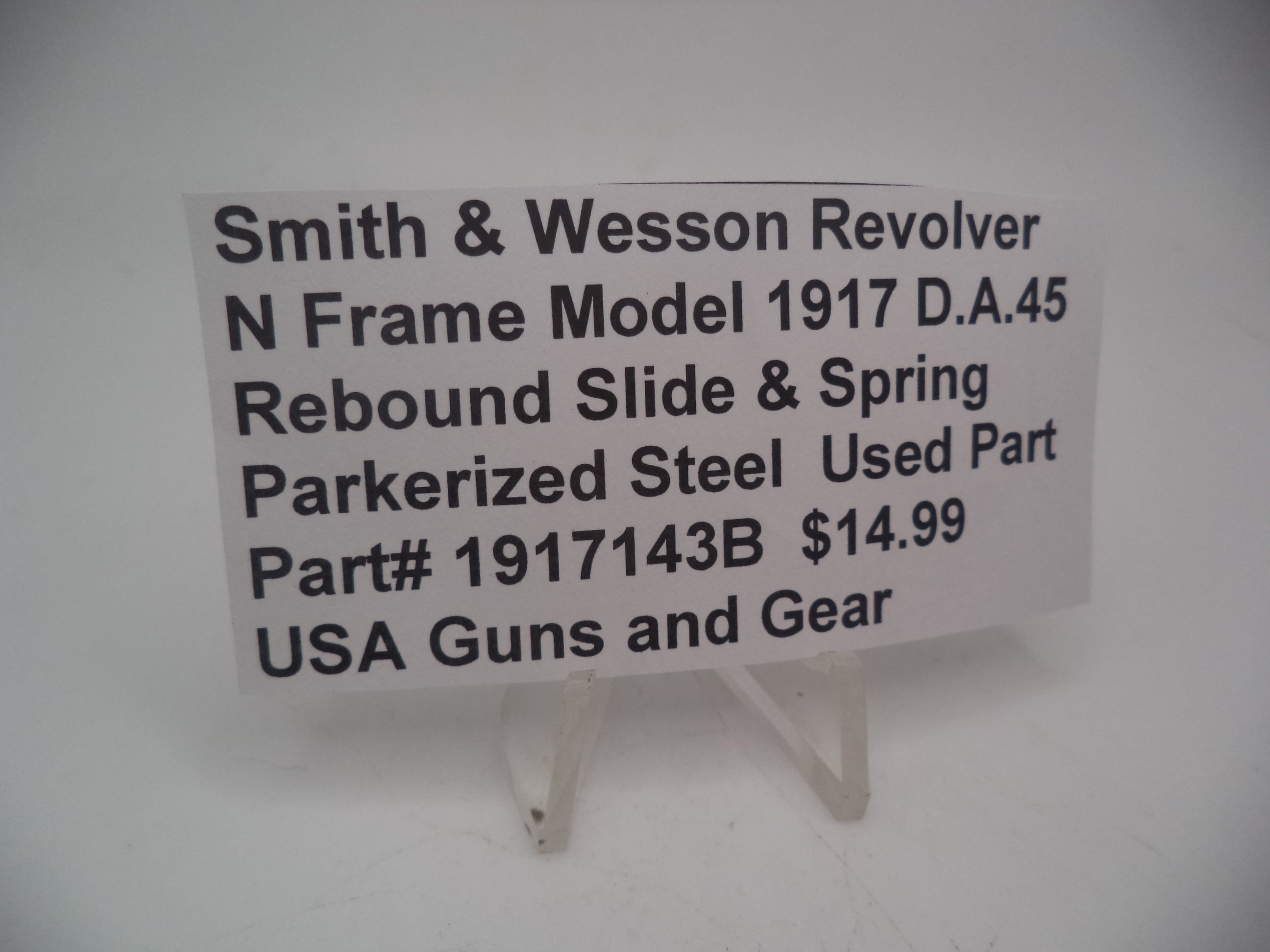 1917143B Smith & Wesson Revolver N Frame Model 1917 Rebound Slide & Spring D.A.45 Used