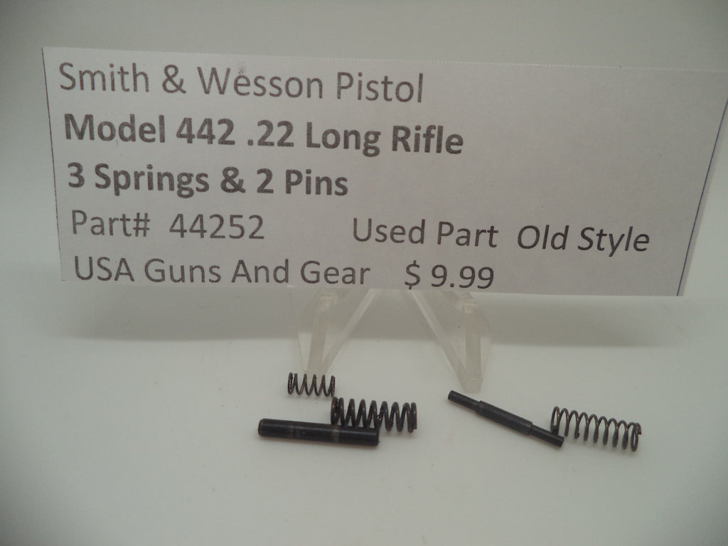 44252 Smith & Wesson Pistol Model 442 Springs(3) & Pins (2) Used .22 Long Rifle