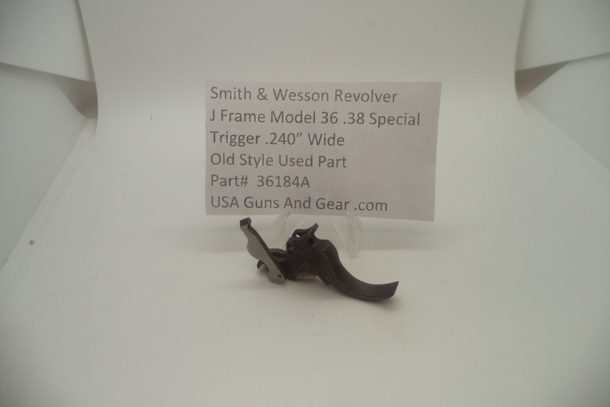 Smith & Wesson J Frame Model 36 Used Trigger .240" Wide .38 Special - Part # 36184A