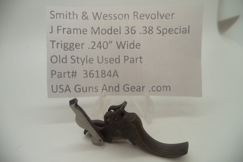 Smith & Wesson J Frame Model 36 Used Trigger .240" Wide .38 Special - Part # 36184A