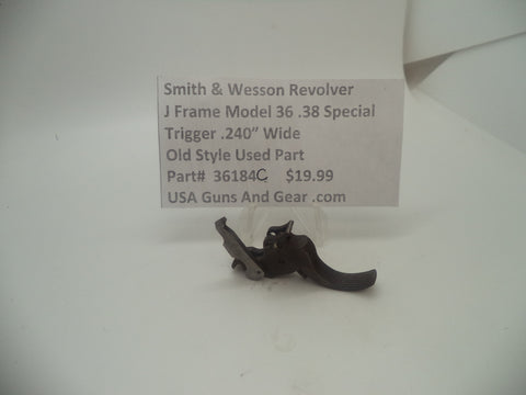 36184C Smith & Wesson J Frame Model 36 Used Trigger .240" Wide .38 Special