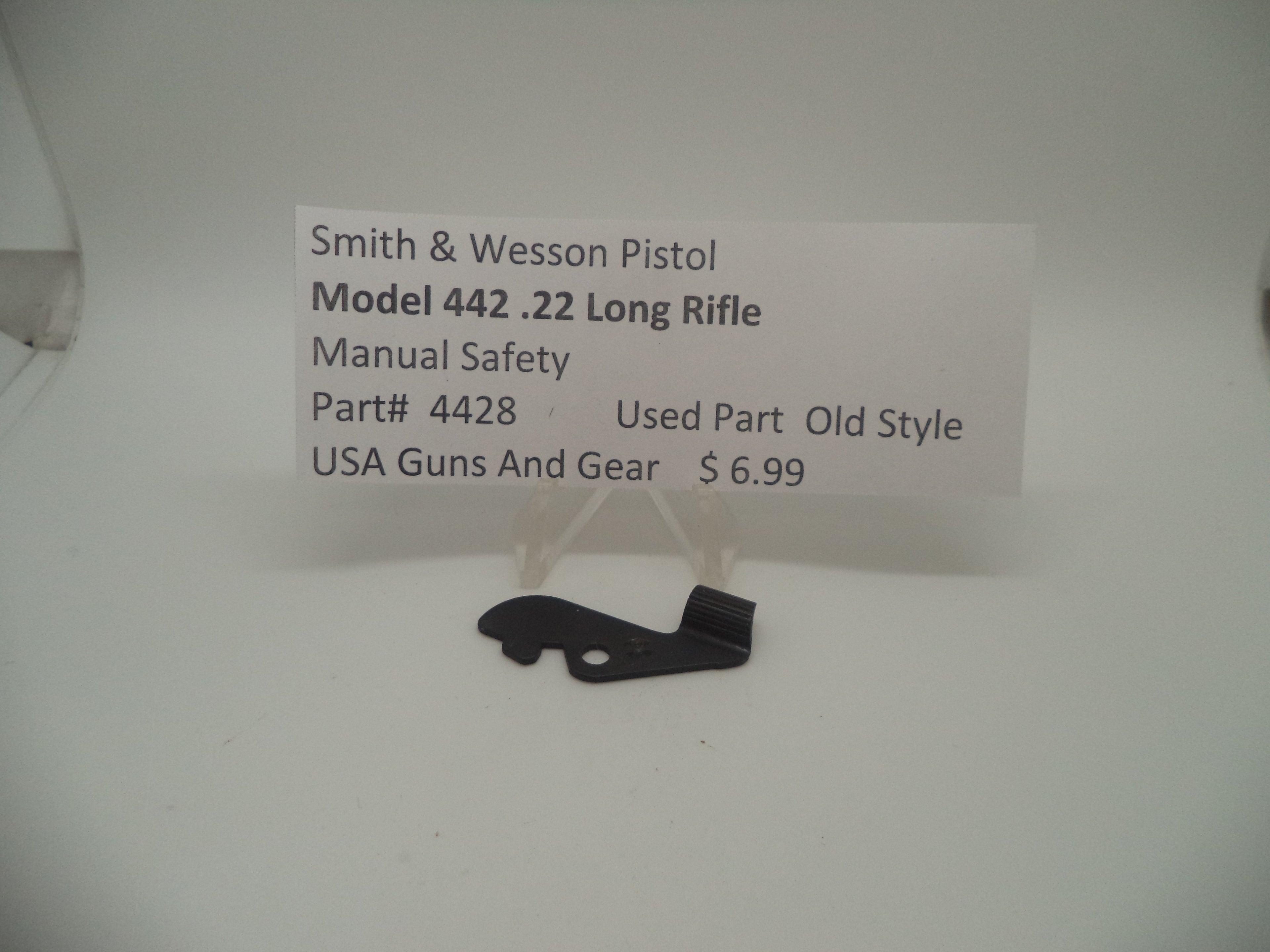 4428 Smith & Wesson Pistol Model 442 Manual Safety Used .22 Long Rifle