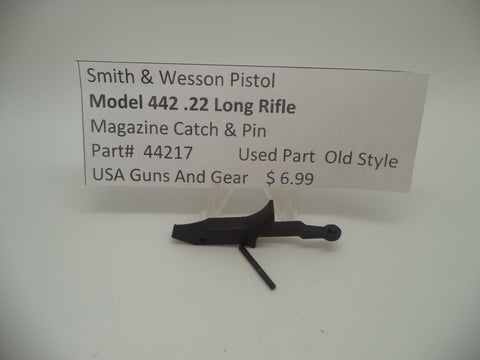 44217 Smith & Wesson Pistol Model 442 Magazine Catch & Pin Used .22 Long Rifle