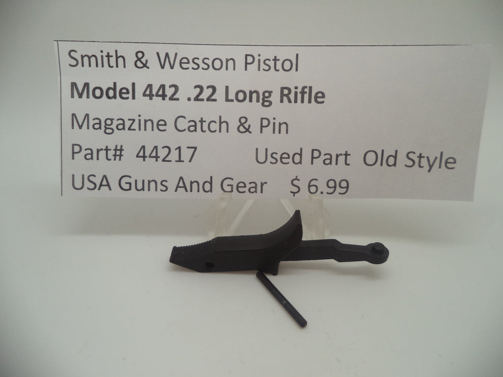 44217 Smith & Wesson Pistol Model 442 Magazine Catch & Pin Used .22 Long Rifle