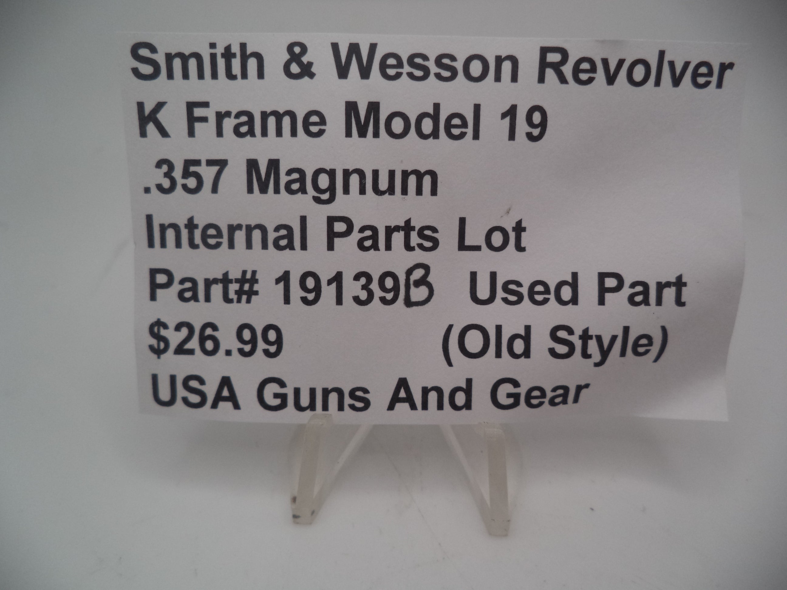 Smith & Wesson K Frame Model 19 Internal Parts Lot .357 Magnum - Used OEM