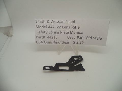 44215 Smith & Wesson Pistol Model 442 Safety Spring Plate Manual .22 Long Rifle