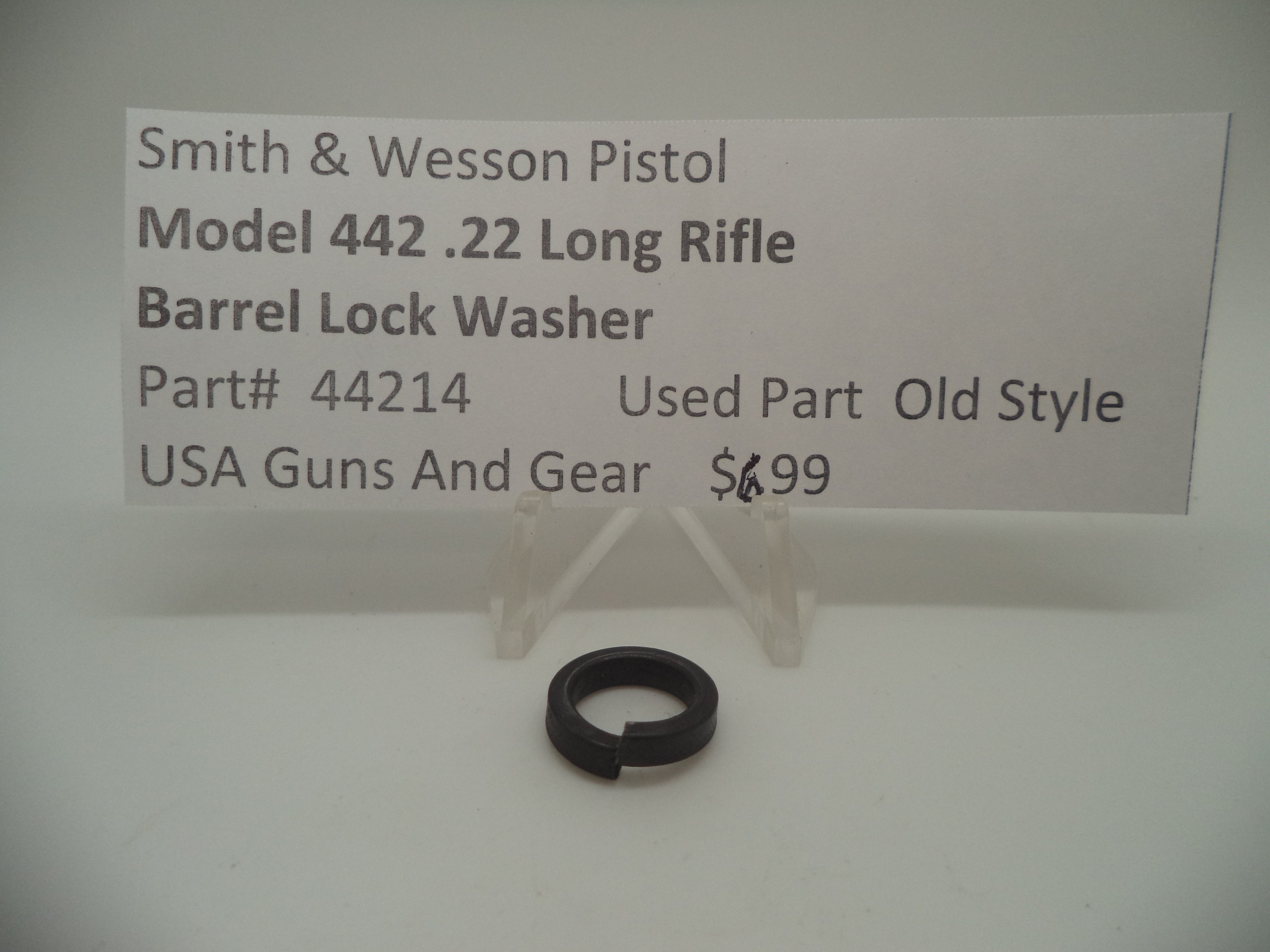 44214 Smith & Wesson Pistol Model 442 Barrel Lock Washer Used .22 Long Rifle