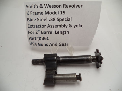 KB6C Smith and Wesson K Frame Model 15 Extractor & Yoke Assy, Used .38 Special