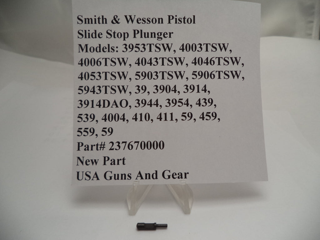 S&W Pistol Slide Stop Plunger Fits Multiple Models 237670000