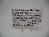 19116A Smith & Wesson K Frame Model 19 Used Case Colored Target Hammer .500" Spur .357 Magnum