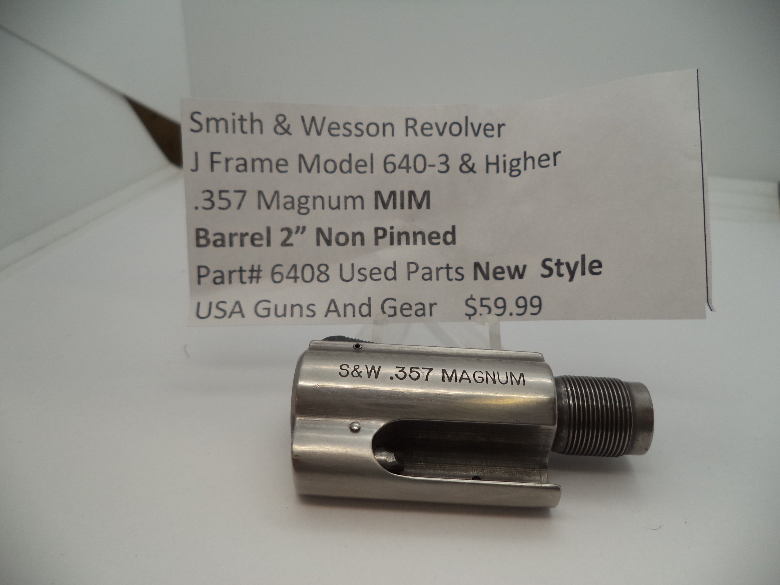 6408 Smith & Wesson Used J Frame Model 640-3 & Up 2" Barrel .357 Mag