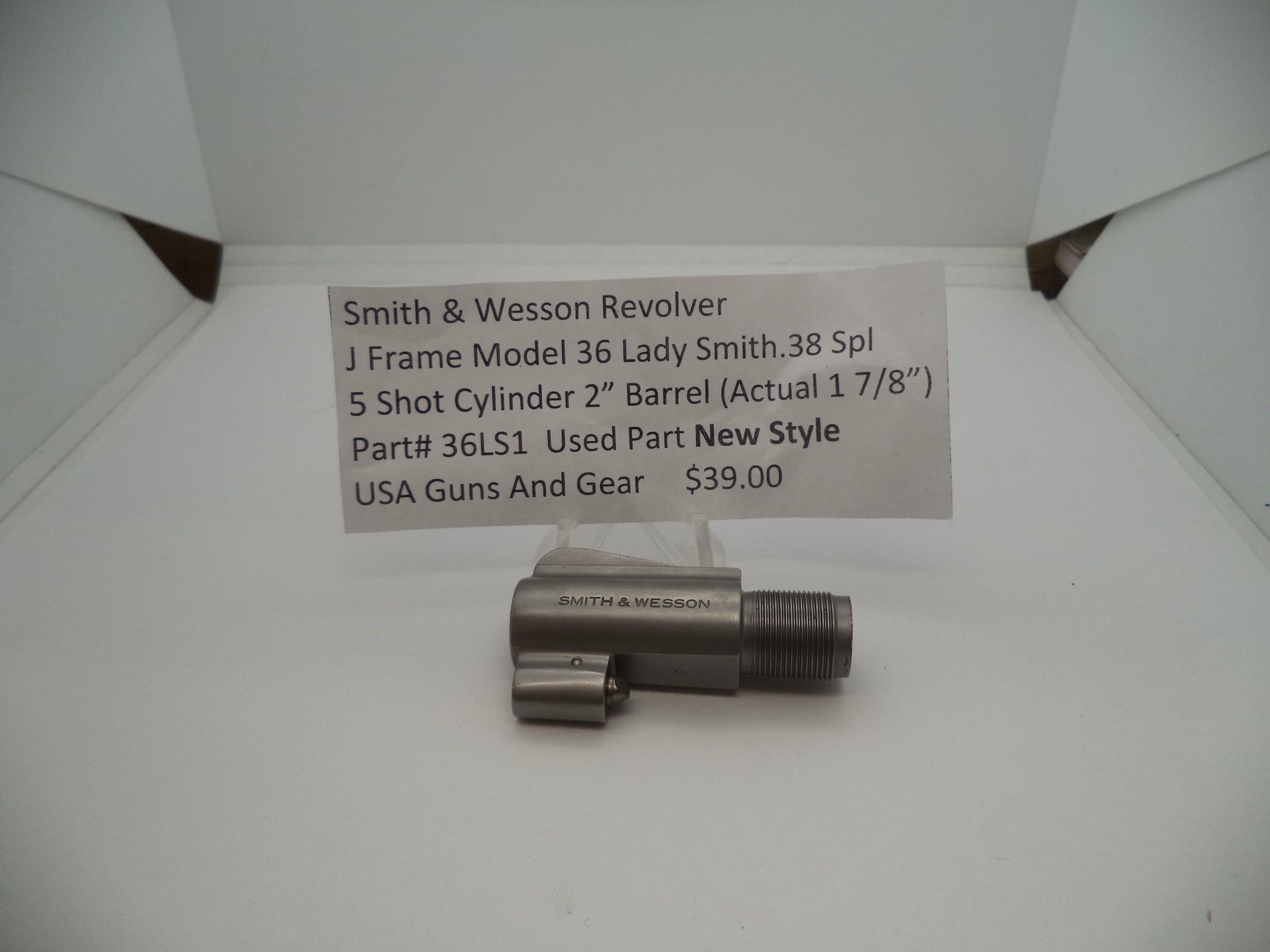 36LS1 Smith & Wesson J Frame Model 36 Ladysmith 2" Barrel .38 Spl Used