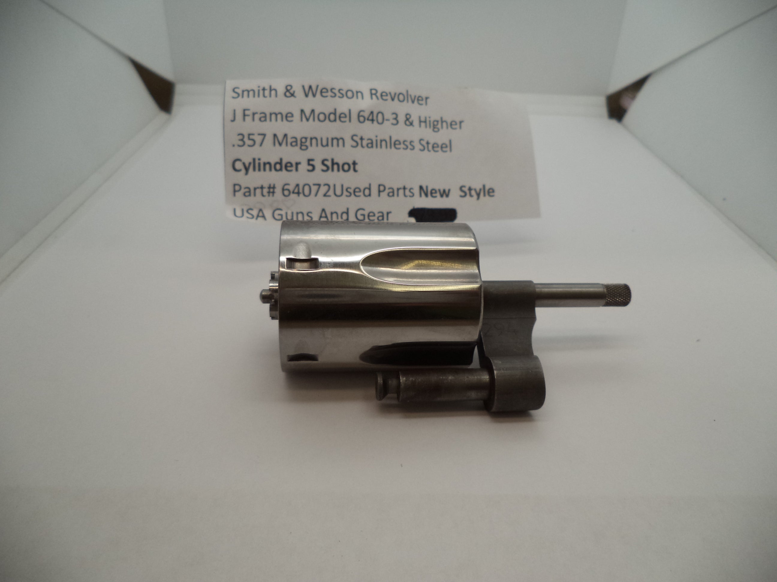 64072 Smith & Wesson J Frame Model 640-3 & up Cylinder .357 Mag SS