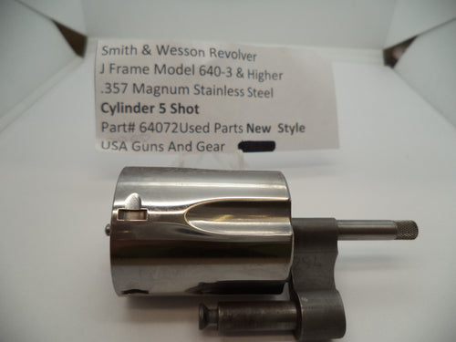64072 Smith & Wesson J Frame Model 640-3 & up Cylinder .357 Mag SS