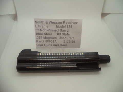 58639A Smith & Wesson L Frame Model 586 Used 6" Non-Pinned Barrel .357 Magnum