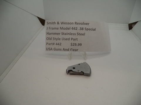 442 Smith & Wesson J Frame Model 442 Used .38 Special Hammer Stainless Steel