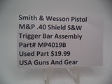 MP4019B Smith & Wesson Pistol M&P Trigger Bar Assembly & Spring Used .40 S&W