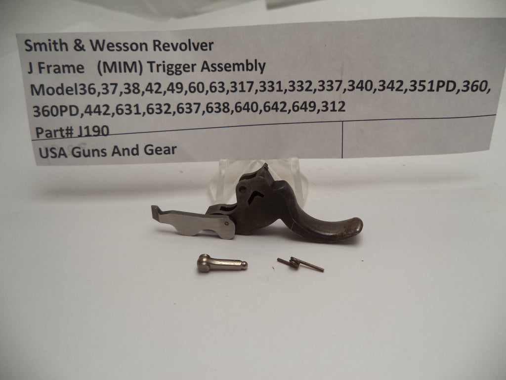 22877U Smith & Wesson Revolver J Frame MIM Trigger Ass'y Fits Multiple Models