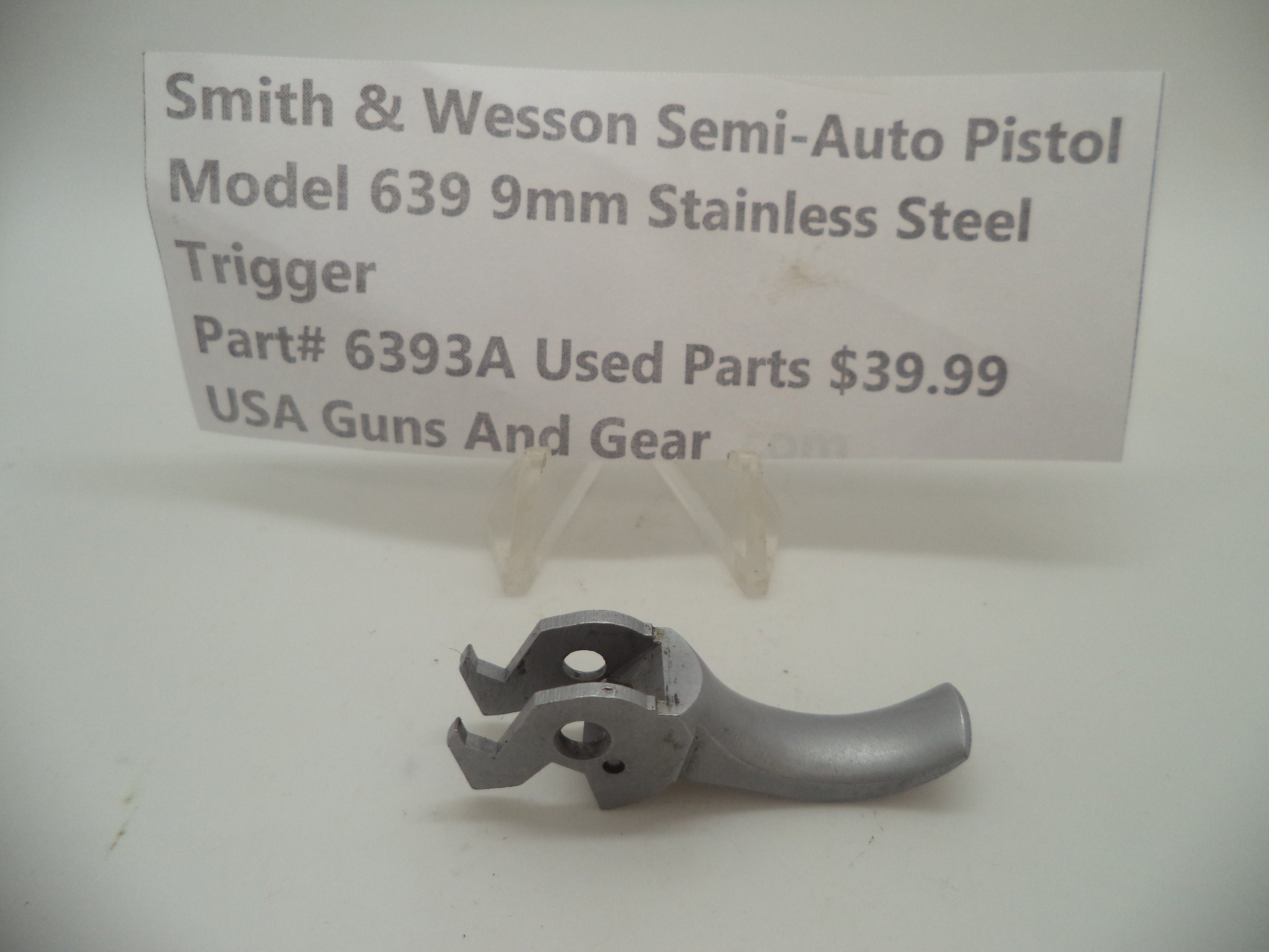 6393A  Smith & Wesson Model 639 Stainless Steel 9MM Trigger