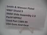MP9S2 Smith & Wesson Pistol M&P 9 Shield Slide Assembly 2.0 Used
