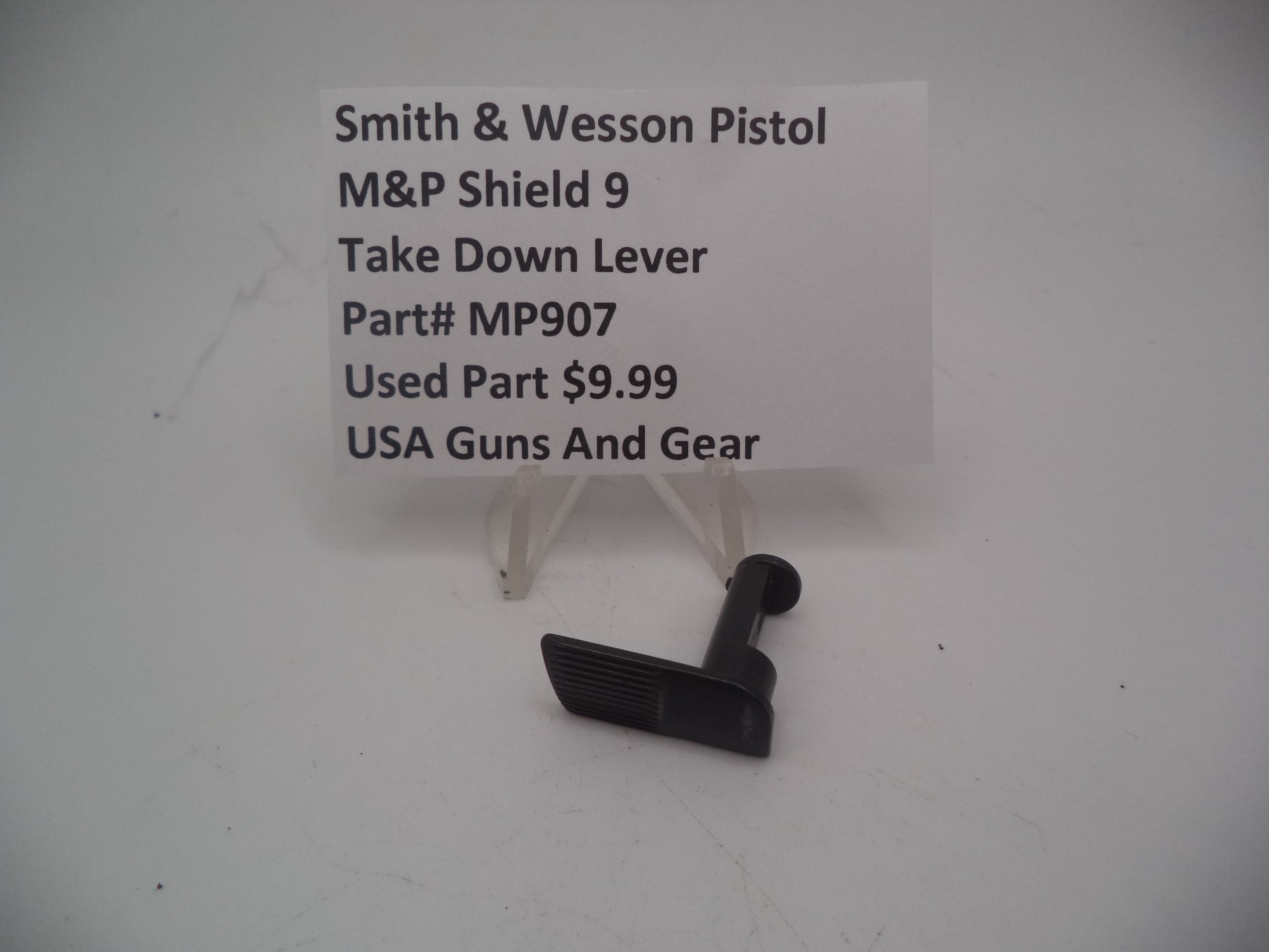 MP907 Smith & Wesson Pistol M&P Takedown Lever  Used Part 9mmc S&W