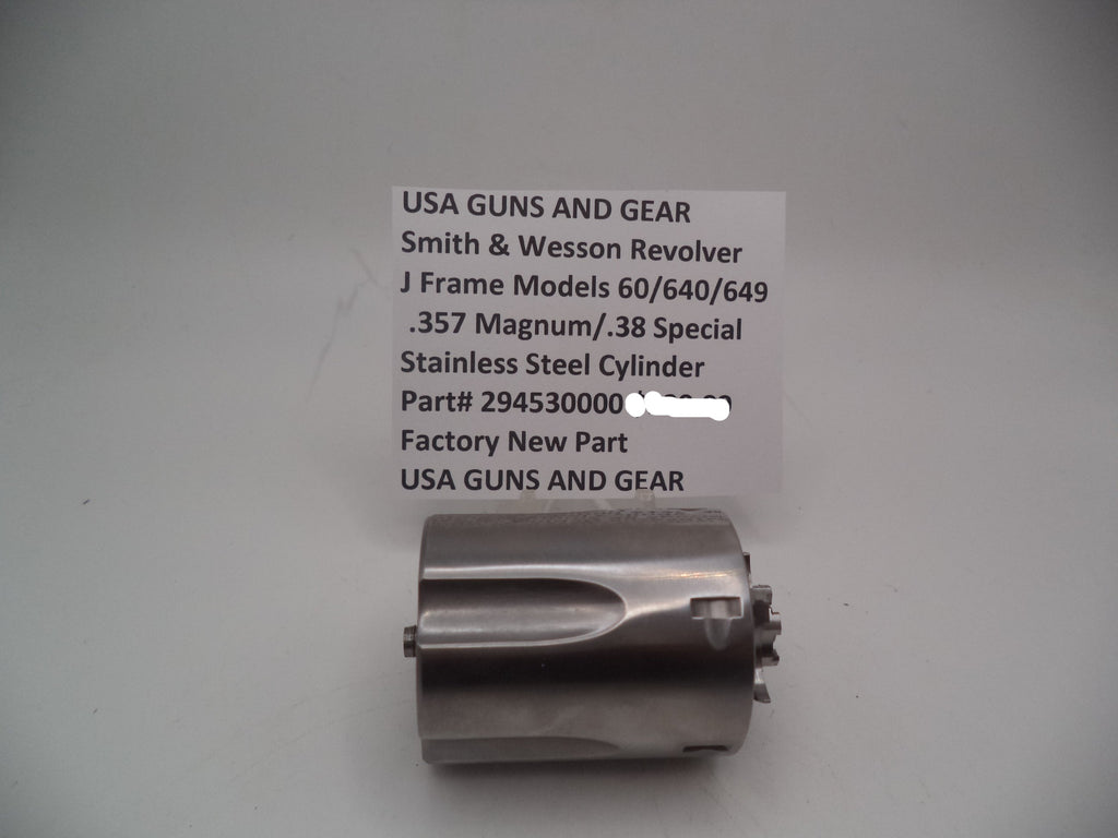 Smith & Wesson J Frame Cylinder & Extractor Models 60/640/649 .357 Mag/.38 Spl 5-Shot Stainless - 294530000