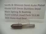 6395A Smith & Wesson Semi-Auto Pistol Model 639 Stainless Steel 9MM Main Spring & Bushing