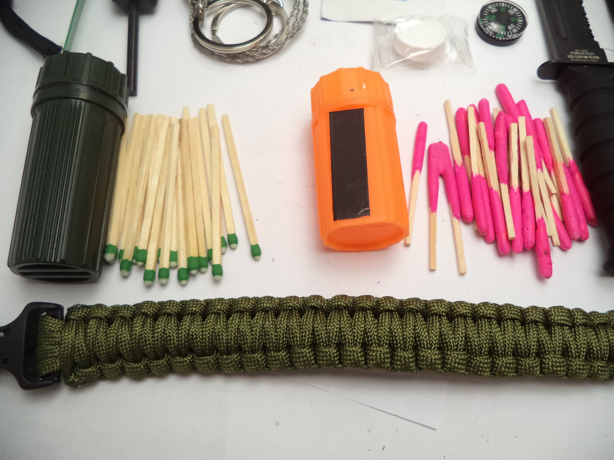 SV11 Emergency Survival EDC Kit 60+ Pieces Tactical Knife & USGI Pouch - Complete Bug Out Kit