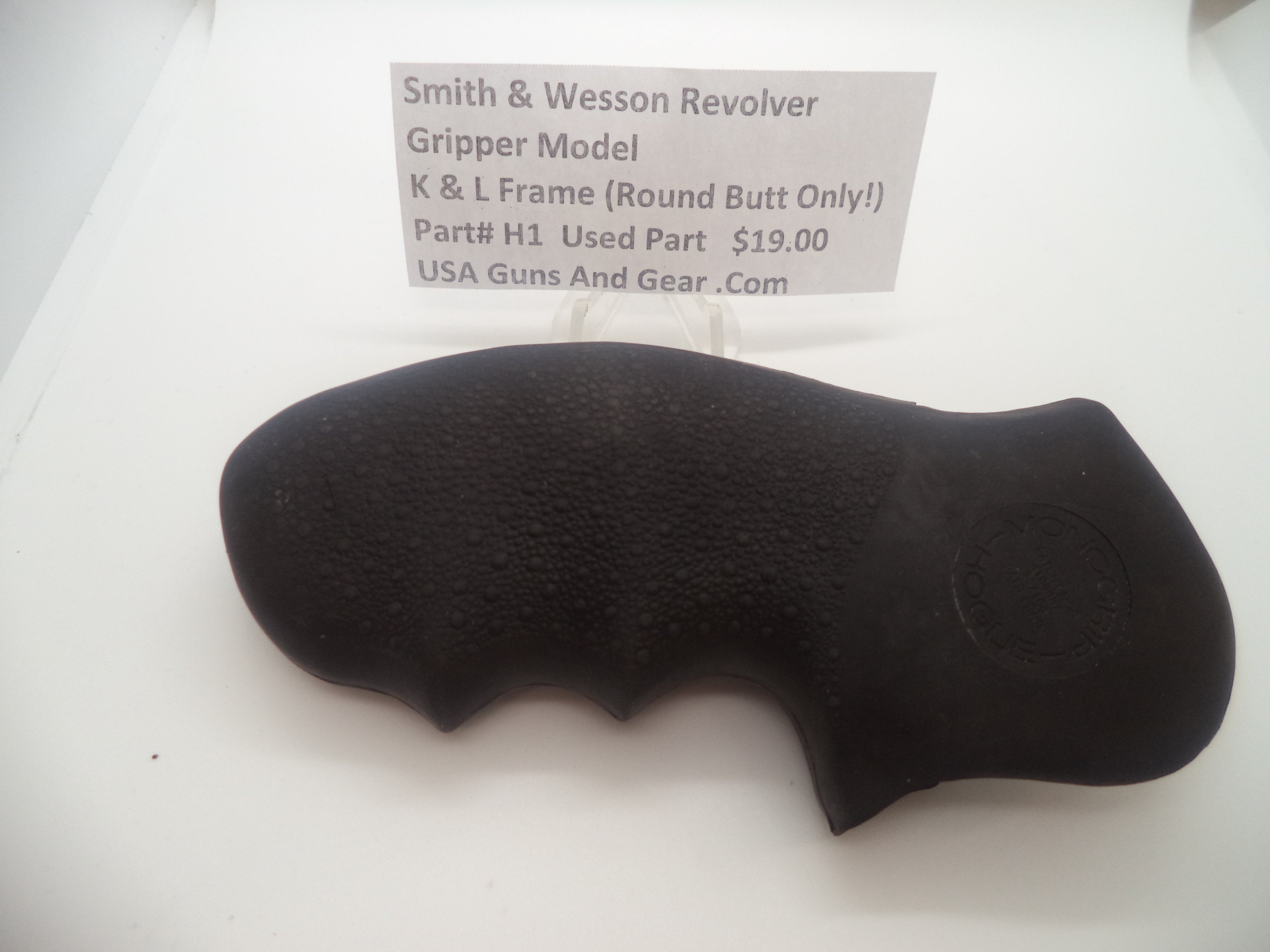 H1 Hogue Rubber Grips for Smith & Wesson K & L Frame Round Butt Used