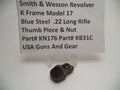 Smith & Wesson K Frame Thumb Piece & Nut - Used OEM Part - Blued - .22 LR - Model 17 - KN176