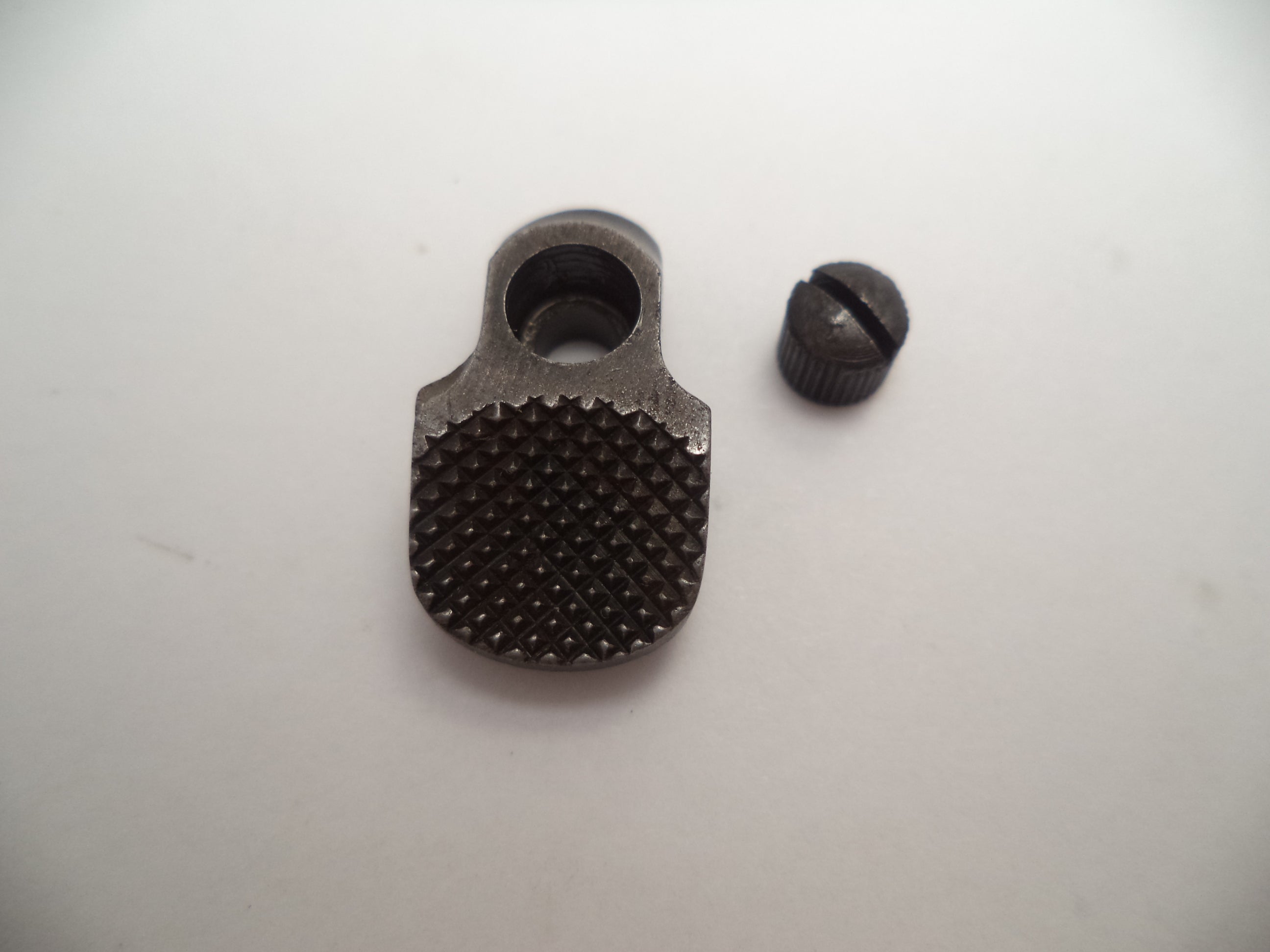 Smith & Wesson K Frame Thumb Piece & Nut - Used OEM Part - Blued - .22 LR - Model 17 - KN176