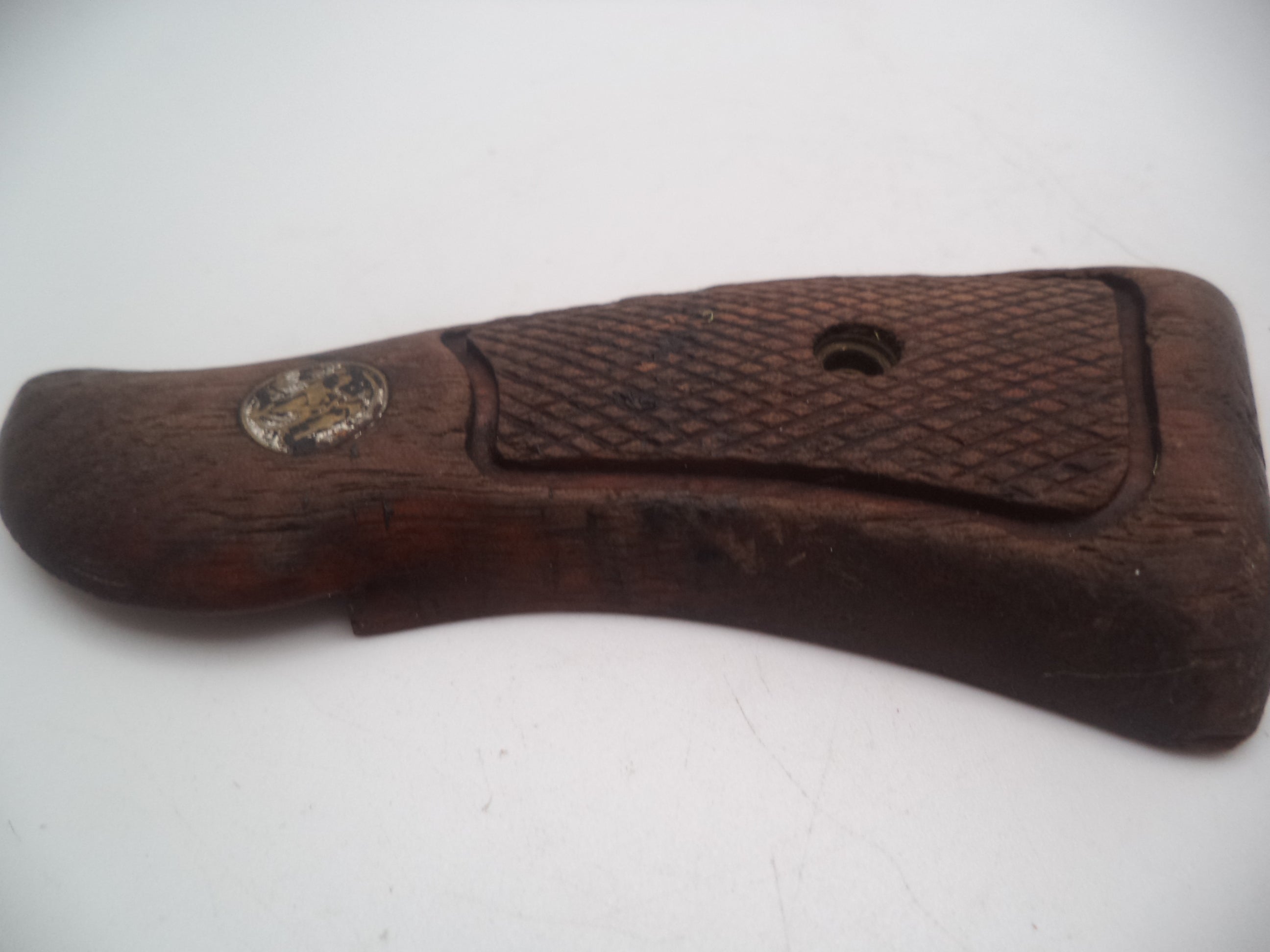 GP133 Smith & Wesson Revolver K, L Frame  Square Butt Left Side Only Wood Grip Used