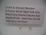 GP134  Smith & Wesson Revolver K, L Frame  Square Butt Right Side Only Wood Grip Used