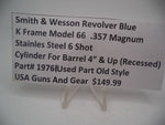 19761 Smith & Wesson K Frame Model 19 Recessed Cylinder Assembly Stainless Steel  .357 Magnum Used