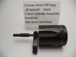 6 Charter Arms Revolver Off Duty Cylinder for 2" Barrel Blue Used .38 Special