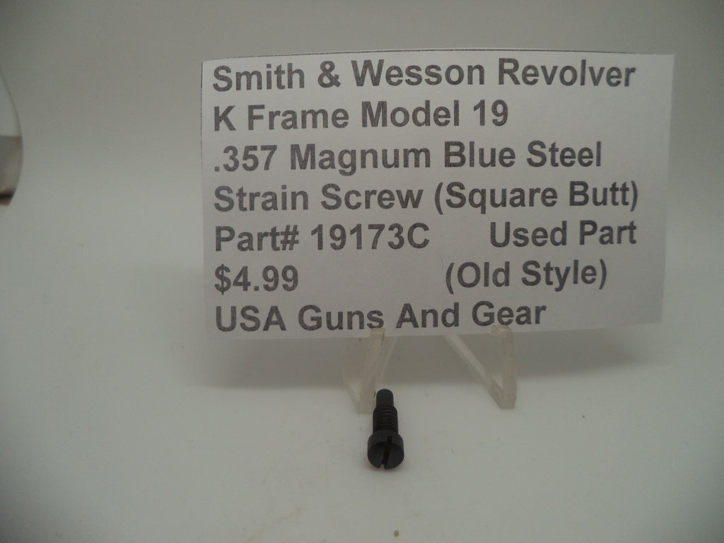 19173C Smith & Wesson K Frame Model 19 Used Strain Screw Square Butt .357 Mag.
