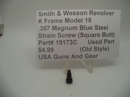 19173C Smith & Wesson K Frame Model 19 Used Strain Screw Square Butt .357 Mag.