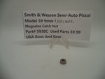 5930C Smith & Wesson Pistol Model 59 9 MM Magazine Catch Nut Used Parts (nickel)