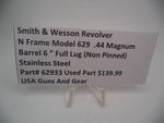 62933 Smith & Wesson N Frame Model 629 Classic  6" (Non-Pinned)Barrel SS 44 Magnum Used