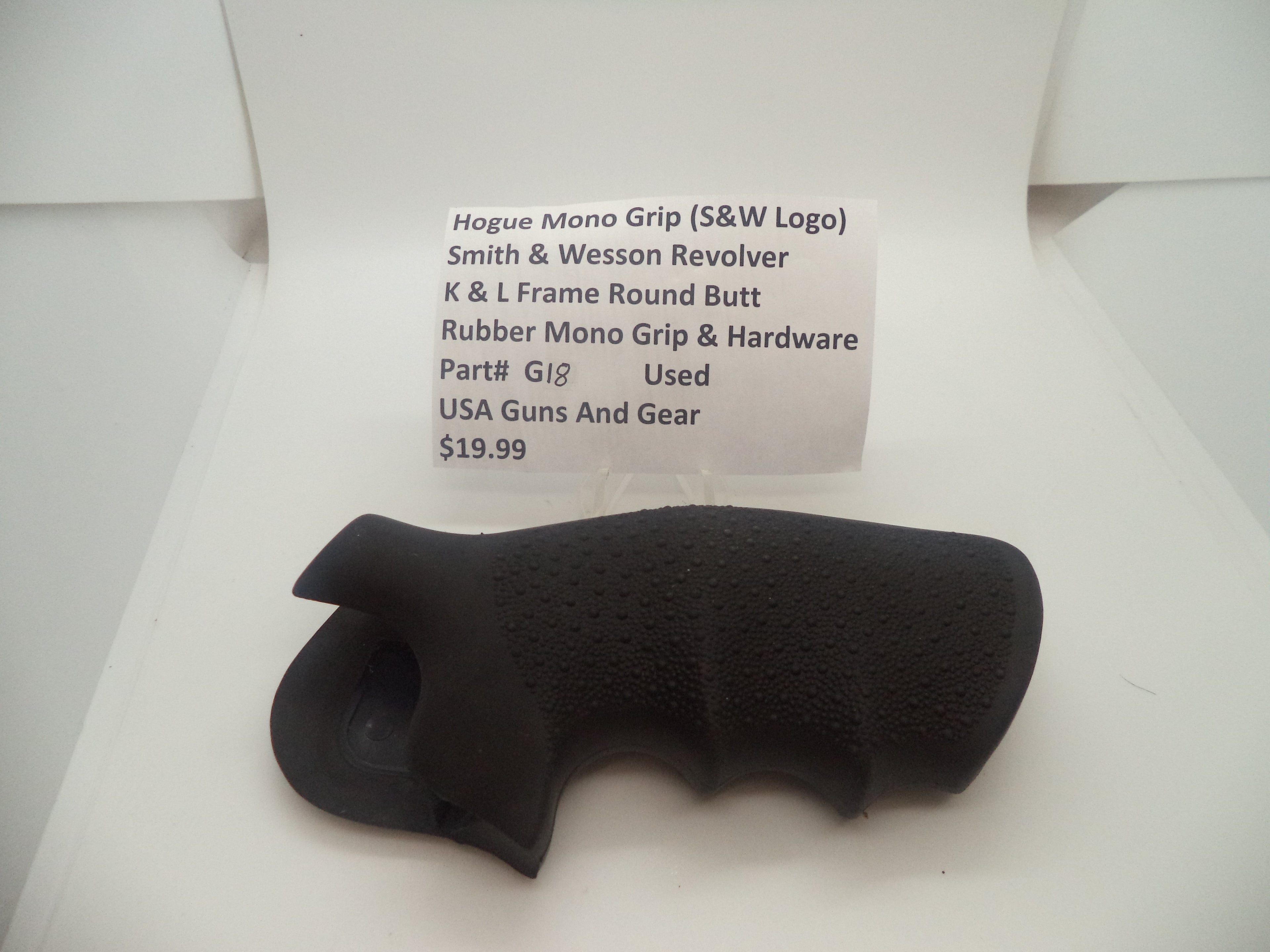 G18 Smith & Wesson K & L Frame Pistol Grip & Hardware Hogue Round Butt Used