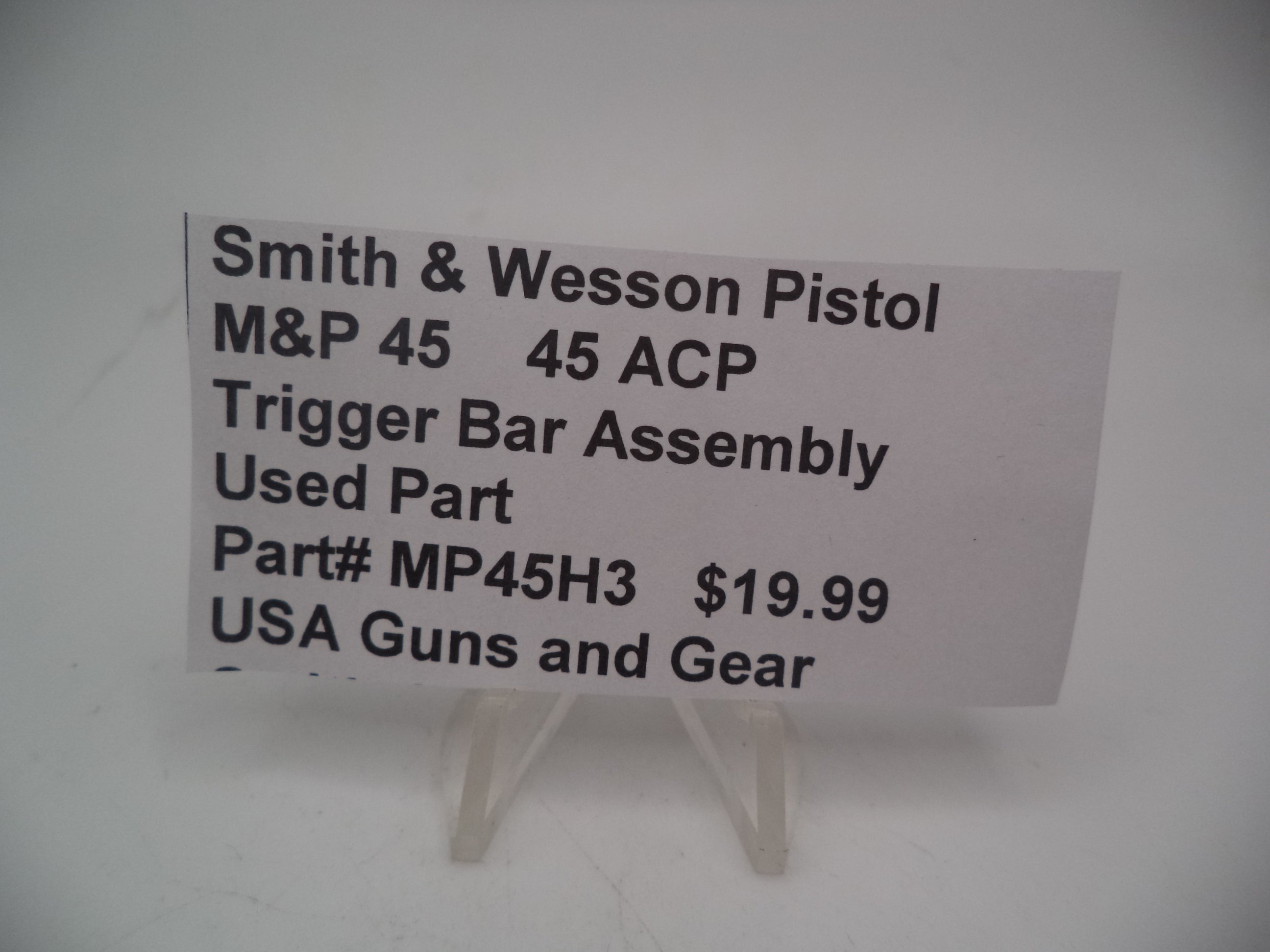 Smith & Wesson M&P .45 ACP Trigger Bar Assembly - Used OEM Part (Part #MP45H3)