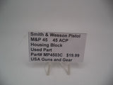 MP4503C Smith & Wesson Pistol M&P 45 Lever Housing Block and Pins Used Part .45 S&W