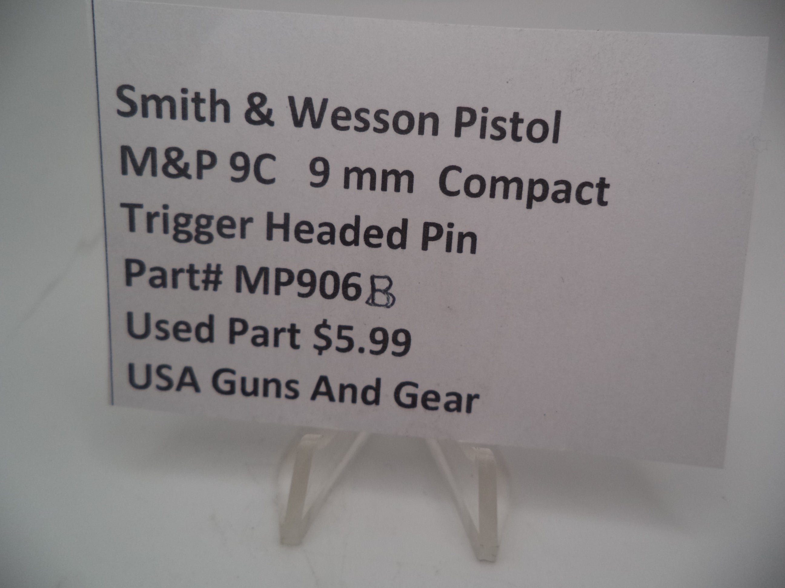 Smith & Wesson Pistol M&P Magazine Catch 9mm Compact Used Part MP906B