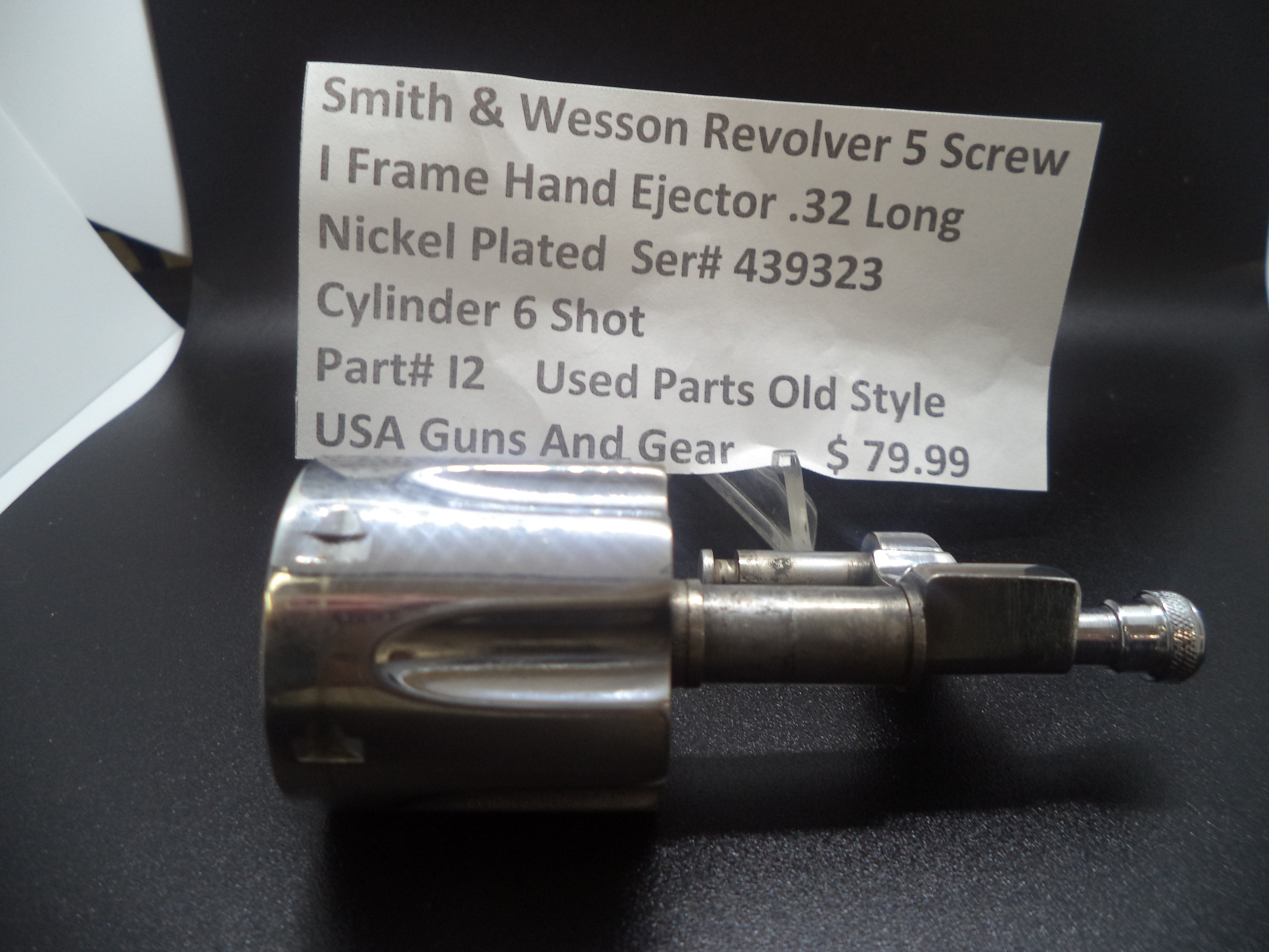 l2 S&W Rev. 5 Screw l Frame Hand Ejec.  .32 Long Cylinder 6 Shot  (used old style)