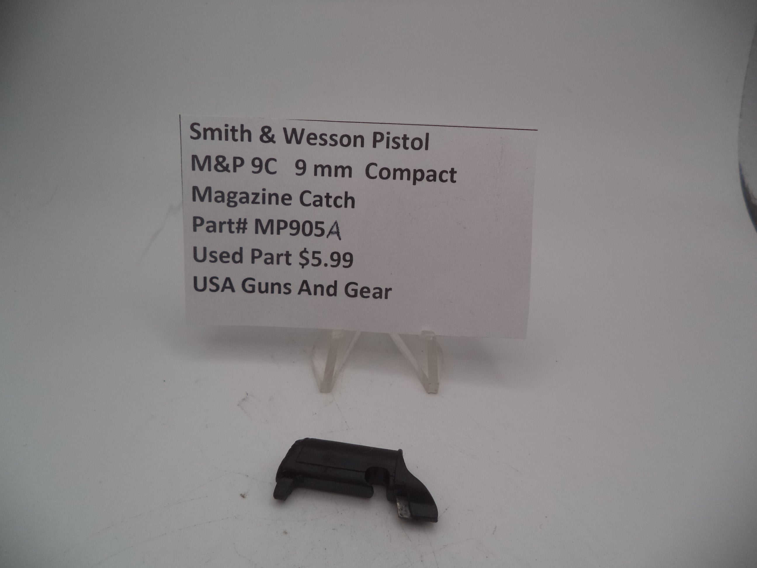 Smith & Wesson Pistol M&P Magazine Catch 9mm Compact Used Part MP905A