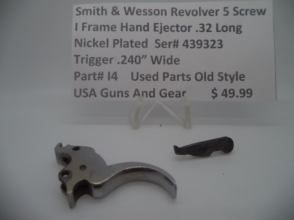 I4 S&W Rev. 5 Screw l Frame Hand Ejec. .32 Trigger .240" Wide Nickel Plated (used old style)