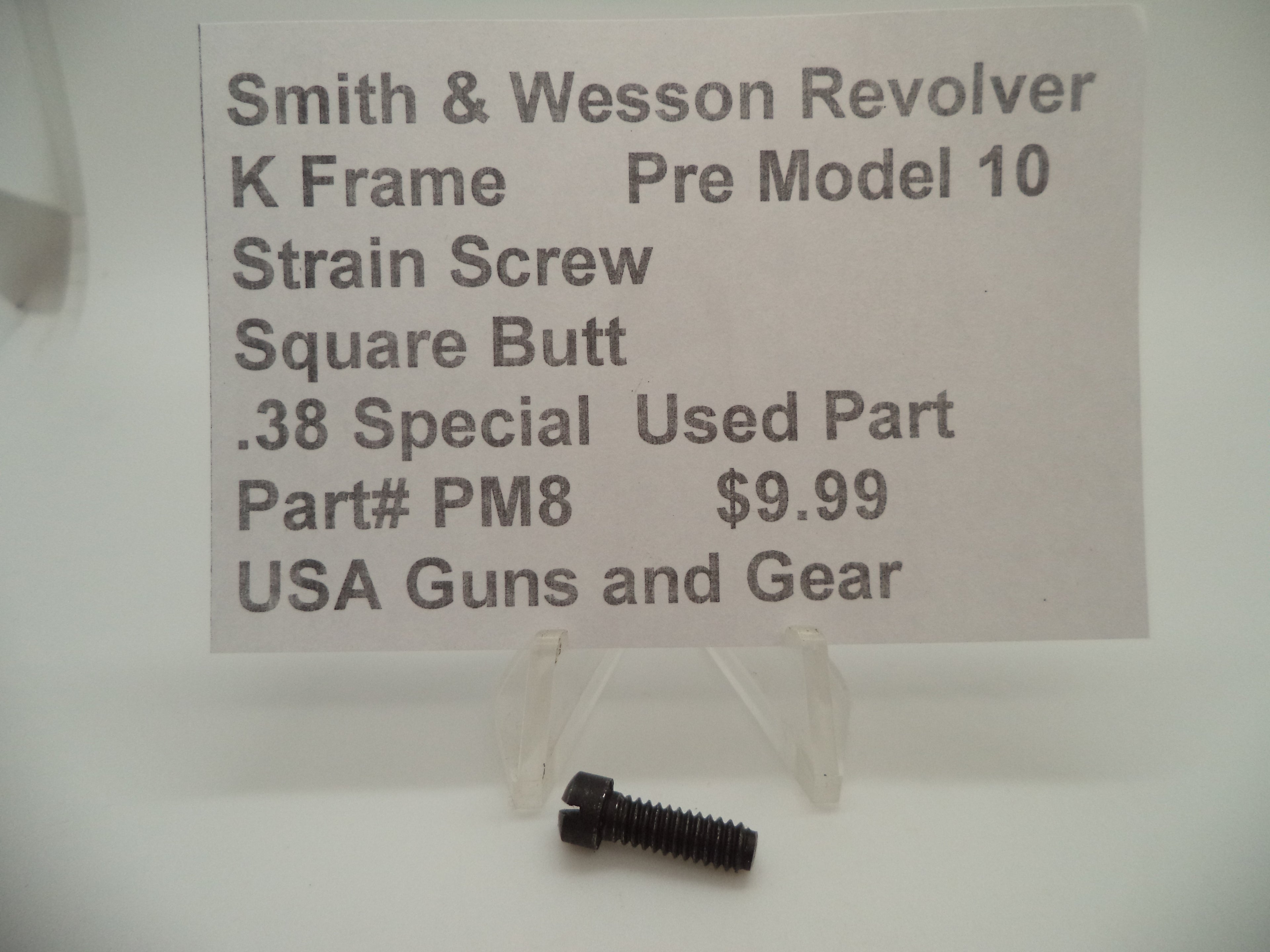 PM8 Smith & Wesson K Frame Pre Model 10 Strain Screw .38 Special